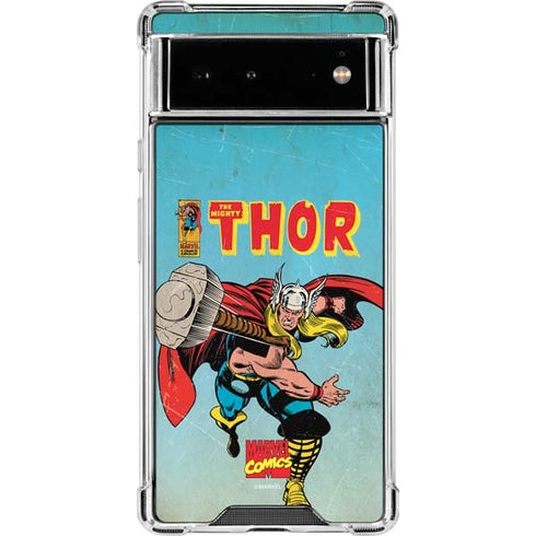 Marvel Classic Comics The Mighty Thor Google Pixel 6 Clear Case